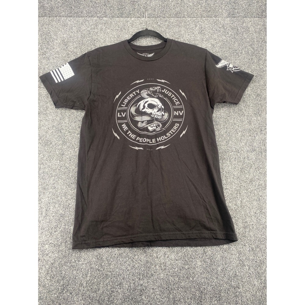 We The People Holsters T Shirt Skull Snake Liberty Justice Mens M Black USA Made